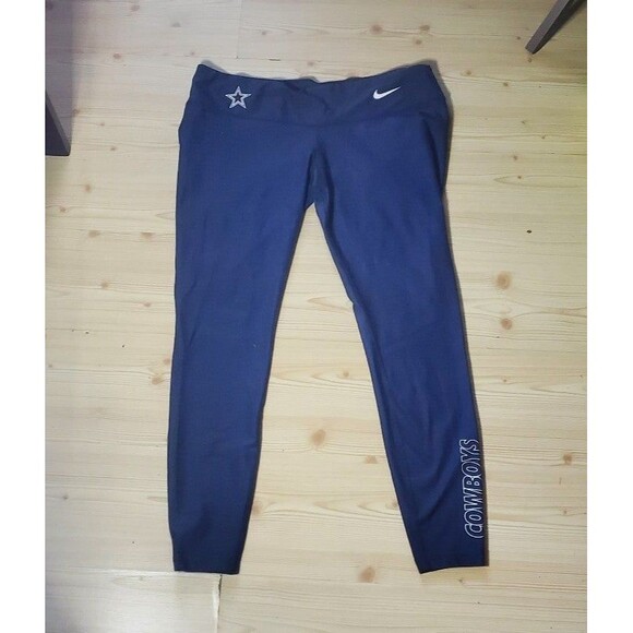 Nike NFL Team Apparel Dallas Cowboys Women's Size 2XL Blue navy Leggings - Picture 1 of 8